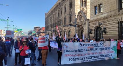 CNTE marcha a Palacio Nacional y la SEP para exigir aumento salarial, basificación y pensiones dignas 