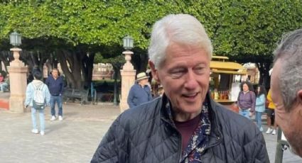 Captan al expresidente estadounidense Bill Clinton de visita en San Miguel de Allende