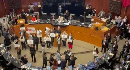 Megáfonos, mantas y gritos de "¡no a la dictadura!" retumban en el Senado