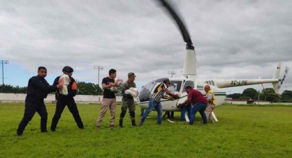 Activan puente aéreo en Veracruz para asistir a más de 180 comunidades aisladas tras inundaciones por la tormenta "Nadine"