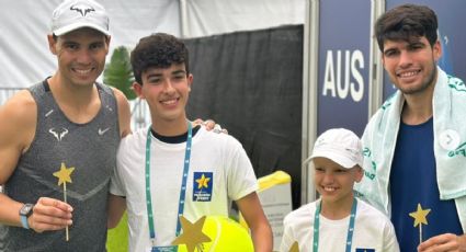 Rafael Nadal cumple el deseo de dos niños enfermos de gravedad que deseaban conocerlo antes de su retiro en la Copa Davis