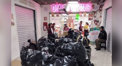 Decomisan 90 mil piezas de mercancía ilegal en Plaza Izazaga 89; Economía solicita aplicar extinción de dominio