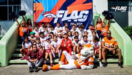 Los Denver Broncos incentivan la práctica del flag football con niños menores de 12 años en la Ciudad de México