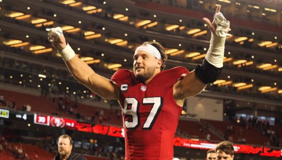 Nick Bosa, defensivo estelar de los 49ers, es multado por la NFL tras usar gorra en apoyo a Donald Trump