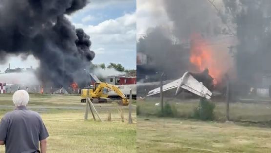 Avión en Argentina se sale de la pista y choca contra casas; hay dos muertos