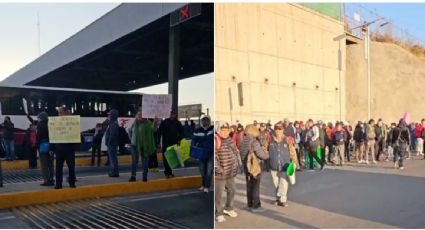 Sindicalizados en Ecatepec toman caseta de San Cristóbal ante falta de pagos; dejan paso libre a vehículos