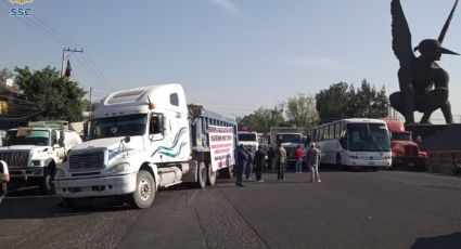 Transportistas del Tren Maya bloquean carreteras de CDMX a Pachuca y Querétaro por incumplimiento de pago