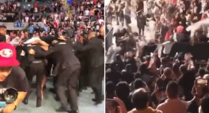 Aficionados protagonizan pelea en la Arena Ciudad de México durante el evento de la UFC