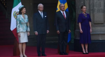 López Obrador recibe a los reyes de Suecia en Palacio Nacional: visitarán la UNAM, el Senado y el Tren Maya