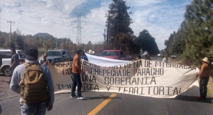 Consejo Supremo Indígena de Michoacán bloquea tramos carreteros para exigir gobiernos autónomos