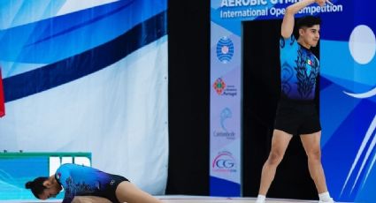 ¡Campeones del mundo! Los mexicanos Elizabeth Quintero y Mario Nava se cubren de oro en Gimnasia Aeróbica en Portugal