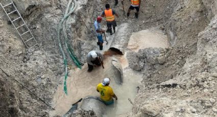 Chetumal se queda sin agua por ruptura de tubería durante trabajos del Tramo 6 del Tren Maya