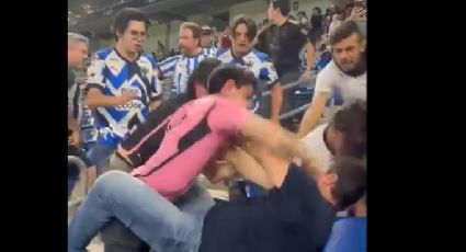 ¡Violencia! Aficionados del Monterrey e Inter Miami llegan a los golpes en las tribunas del Estadio BBVA