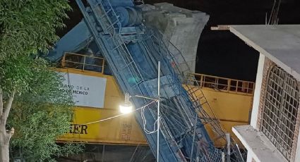 Descartan daños tras derrumbe de estructura metálica en obras del Tren Interurbano a la altura de la presa Tacubaya