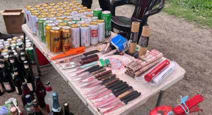 Les decomisan a aficionados gran cantidad de armas blancas, pirotecnia y alcohol en la previa del River Plate-Boca Juniors