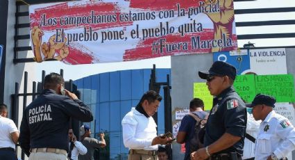 Policías de Campeche interceptan a AMLO para entregarle una carta con los hechos que los llevaron al paro y pedirle una audiencia