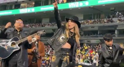 Belinda canta y deja un mensaje en la Ida de la Final entre América y Rayadas en el Azteca: “¡Arriba el futbol femenil!”