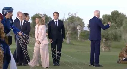 Biden se desorienta durante un evento con líderes del G7; la primera ministra de Italia lo guía de regreso al grupo