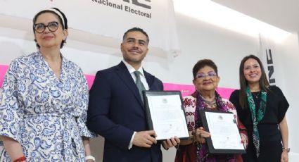 Omar García Harfuch y Ernestina Godoy reciben sus constancias de mayoría como senadores de la coalición Morena, PT y Verde