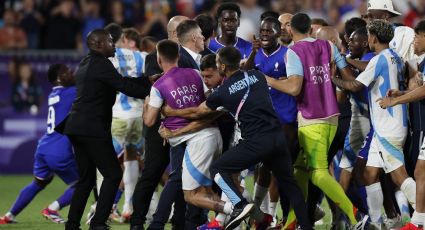 ¡Se van con escándalo! Francia elimina a Argentina del futbol olímpico y terminan a los golpes 