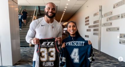 La mexicana Diana Flores se reúne con Dak Prescott, quarterback de Dallas, que le dedica palabras de elogio: “Mi hija ya tendrá a quién admirar”