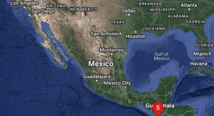 Reportan sismo al sur de Chiapas en la frontera con Guatemala