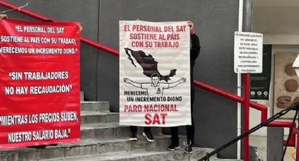 Trabajadores del SAT cierran oficinas en varios estados para exigir aumento salarial; bloquean vialidades en CDMX