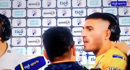 ¡Insólito! Portero era entrevistado tras ser la figura del clásico en Paraguay y le arrojan un proyectil desde la banca rival: “¿Qué haces, muerto?”