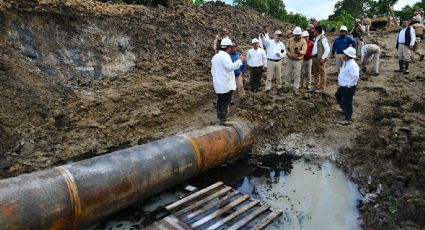 Derrame de Pemex en el río Pantepec ocurrió tras un deslave, afirma Sheinbaum; van 345 mil litros de crudo recuperados