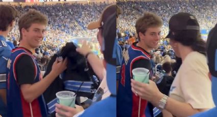 ¡Gran gesto! Aficionada de Lions regala jersey a un joven que vestía una camiseta de basquetbol durante un partido de NFL