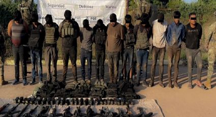 Detienen a 13 presuntos miembros de "Los Mayos" en Navolato