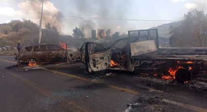 Se registran bloqueos en carreteras de 12 municipios de Michoacán; presuntos integrantes del CJNG reaccionan a operativo