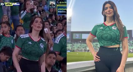 Aficionada mexicana se vuelve viral tras el partido entre el Tri y Uruguay en Torreón: le encuentran parecido con Anne Hathaway