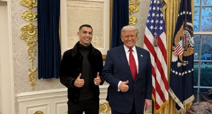 Cristiano Ronaldo se reunió en la Oficina Oval con Trump, quien le entregó simbólicamente la llave de la Casa Blanca