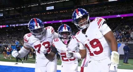 ¡Jugada de fantasía! Jameis Winston, QB de los Giants, la hace de receptor y logra una anotación de 33 yardas ante los Lions tras esquivar una tacleada