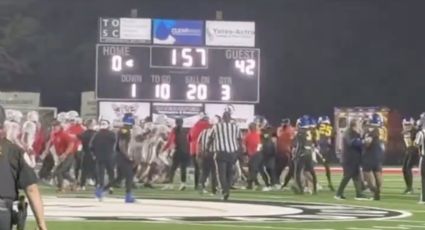 Impresionante pelea campal en partido de futbol americano de preparatoria deja 39 jugadores suspendidos y una multa de 5 mil dólares