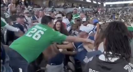 ¡Dieron más pelea en la tribuna! Fans de Eagles protagonizan fuerte bronca en las gradas durante la derrota ante Cowboys