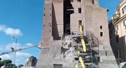 Se derrumba edificación medieval en Roma durante trabajos de restauración