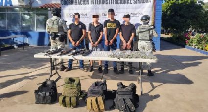 Capturan en Culiacán a seis personas en posesión de armas y drogas