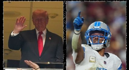 Trump asiste al Lions-Commanders en Washington; jugadores de Detroit realizan su baile y le dedican un touchdown