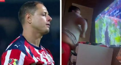 ¡Sin Semifinales y sin pantalla! Aficionado de Chivas destruye su televisión de un puñetazo tras el penalti fallado del ‘Chicharito’