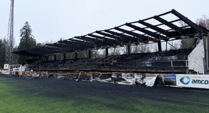 Un adolescente incendia una grada tras el descenso del club finlandés FC Haka y deja devastado el estadio construido en 1934