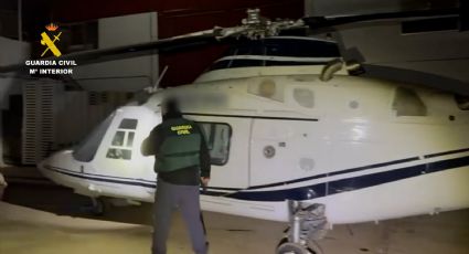 Aseguran en España un helicóptero usado para introducir droga desde Marruecos; detienen a seis personas