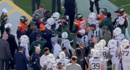 ¡Pelea, pelea! Jugadores de Packers y Broncos protagonizan riña antes de comenzar su partido