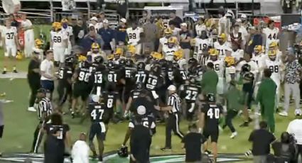 Estalla pelea campal en el futbol americano colegial tras impresionante triunfo de Hawaii al remontar una desventaja de 21 puntos