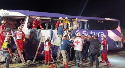 Autobús choca contra un tráiler en Tamaulipas; hay 36 lesionados y dos fallecidos