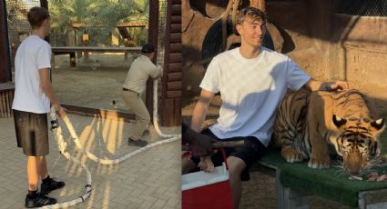 Dean Huijsen, defensa del Real Madrid, causa polémica por divertirse con animales enjaulados en un exclusivo zoológico de Dubai
