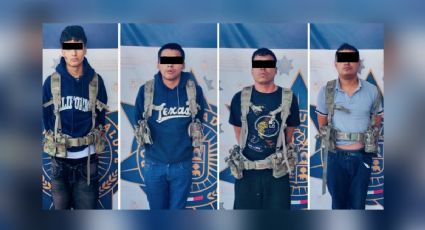 Capturan a cuatro sujetos que repartían juguetes bélicos con las siglas del Cártel del Noroeste en Nuevo León
