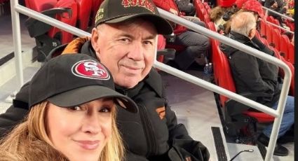 ¡Fan de San Francisco! Carlo Ancelotti, DT de Brasil, figura como espectador de lujo junto a su esposa en el Bears-49ers en Levi's Stadium: "Asombroso juego"