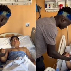 Boxeador que noqueó y provocó fractura de mandíbula a su rival lo visita en el hospital tras armar colecta para su operación